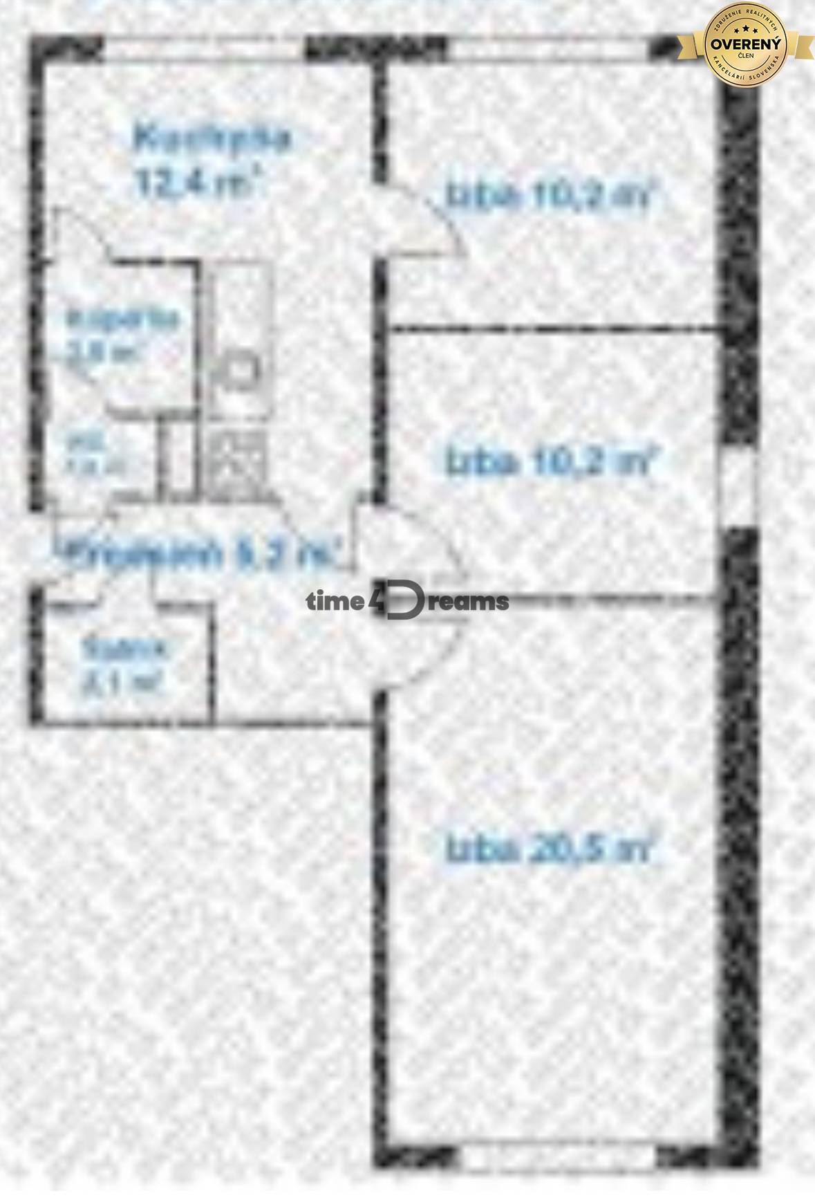 Na predaj: CENTRUM: 3 izb.byt + ŠATNIK + PIVNICA