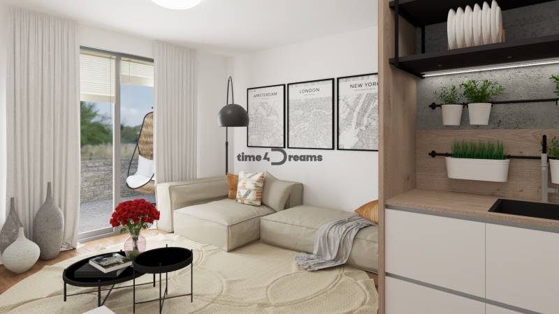BYTY BROSKYŇOVÁ - 1 - izb. obývacia miestnosť 